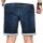 Alessandro Salvarini Herren Jeans Shorts Washed kurze Hose Dunkelblau Comfort Fit W29