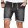 Alessandro Salvarini Herren Jeans Shorts Washed kurze Hose Dunkelgrau Comfort Fit W31