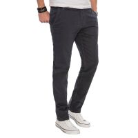 Alessandro Salvarini Herren Designer Chino Stoff Hose Schwarz Regular Fit W30 L34