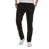 Alessandro Salvarini Herren Designer Chino Stoff Hose Schwarz Regular Fit W31 L34