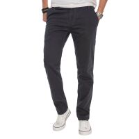 Alessandro Salvarini Herren Designer Chino Stoff Hose Schwarz Regular Fit W31 L34