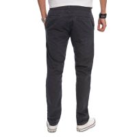 Alessandro Salvarini Herren Designer Chino Stoff Hose Schwarz Regular Fit W40 L32