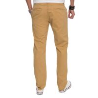 Alessandro Salvarini Herren Designer Chino Stoff Hose Beige Regular Fit W34 L34