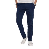 Alessandro Salvarini Herren Designer Chino Stoff Hose Dunkelblau Regular Fit W30 L34