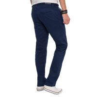Alessandro Salvarini Herren Designer Chino Stoff Hose Dunkelblau Regular Fit W30 L34