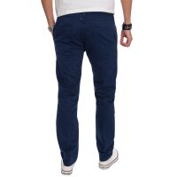 Alessandro Salvarini Herren Designer Chino Stoff Hose Dunkelblau Regular Fit W40 L34