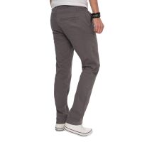 Alessandro Salvarini Herren Designer Chino Stoff Hose Grau Regular Fit W32 L34
