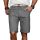 Alessandro Salvarini Herren kurze Hose Bermuda Short mit Gürtel Grau - Regular Fit W29