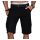 Alessandro Salvarini Herren Designer Cargo Shorts Schwarz W34