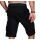 Alessandro Salvarini Herren Designer Cargo Shorts Schwarz W34