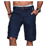 Alessandro Salvarini Herren Designer Cargo Shorts Navy W31