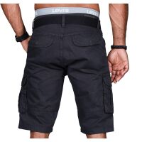 Alessandro Salvarini Herren Designer Cargo Shorts Anthrazit W33