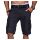Alessandro Salvarini Herren Designer Cargo Shorts Anthrazit W36