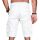 Alessandro Salvarini Herren Designer Cargo Shorts Weiss W30