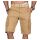 Alessandro Salvarini Herren Designer Cargo Shorts Beige W34