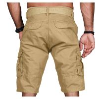 Alessandro Salvarini Herren Designer Cargo Shorts Beige W36