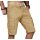 Alessandro Salvarini Herren Designer Cargo Shorts Beige W36