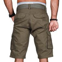 Alessandro Salvarini Herren Designer Cargo Shorts Grün W31