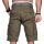 Alessandro Salvarini Herren Designer Cargo Shorts Grün W31
