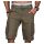 Alessandro Salvarini Herren Designer Cargo Shorts Grün W33