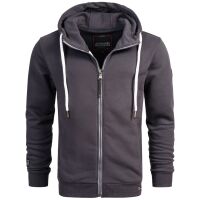 Alessandro Salvarini Herren Sweatjacke Kapuzenpullover Jacke Hoodie Anthrazit - Gr. XL