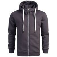 Alessandro Salvarini Herren Sweatjacke Kapuzenpullover Jacke Hoodie Anthrazit - Gr. XL