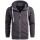 Alessandro Salvarini Herren Sweatjacke Kapuzenpullover Jacke Hoodie Anthrazit - Gr. XL