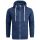 Alessandro Salvarini Herren Sweatjacke Kapuzenpullover Jacke Hoodie Blau