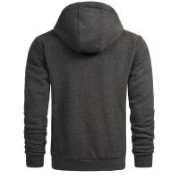 Alessandro Salvarini Herren Sweatjacke Kapuzenpullover Jacke Hoodie Dunkelgrau - Gr. M