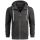 Alessandro Salvarini Herren Sweatjacke Kapuzenpullover Jacke Hoodie Dunkelgrau - Gr. M