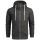 Alessandro Salvarini Herren Sweatjacke Kapuzenpullover Jacke Hoodie Dunkelgrau - Gr. M