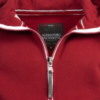Alessandro Salvarini Herren Sweatjacke Hoodie Langarm Kapuzen Pullover Bordeaux - Gr. L