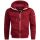 Alessandro Salvarini Herren Sweatjacke Hoodie Langarm Kapuzen Pullover Bordeaux - Gr. L