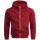 Alessandro Salvarini Herren Sweatjacke Hoodie Langarm Kapuzen Pullover Bordeaux - Gr. L