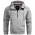 Alessandro Salvarini Herren Kapuzenpullover mit Reißverschluss Hoodie Sweatjacke Hellgrau - Gr. 3XL