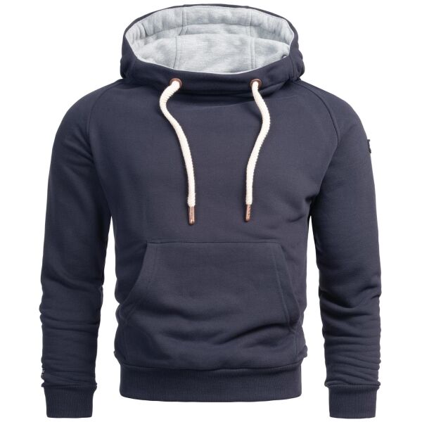 Alessandro Salvarini HerrenSweatshirt Kapuzen Pullover Hoodie Sweater Navy - Gr. M