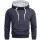 Alessandro Salvarini HerrenSweatshirt Kapuzen Pullover Hoodie Sweater Navy - Gr. 2XL