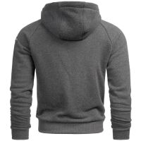 Alessandro Salvarini HerrenSweatshirt Kapuzen Pullover Hoodie Sweater Dunkelgrau - Gr. 2XL