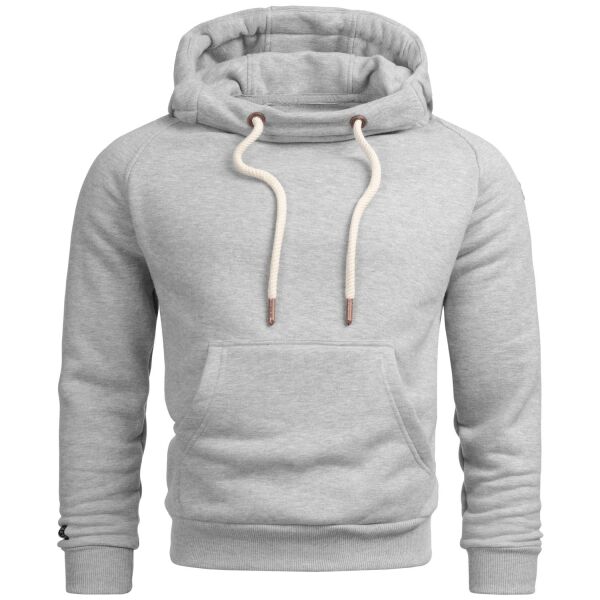Alessandro Salvarini HerrenSweatshirt Kapuzen Pullover Hoodie Sweater Hellgrau - Gr. 2XL