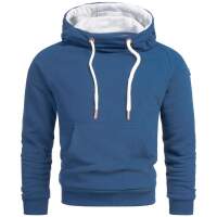 Alessandro Salvarini HerrenSweatshirt Kapuzen Pullover Hoodie Sweater Blau