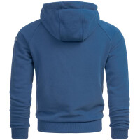 Alessandro Salvarini HerrenSweatshirt Kapuzen Pullover Hoodie Sweater Blau