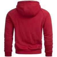 Alessandro Salvarini HerrenSweatshirt Kapuzen Pullover Hoodie Sweater Bordeaux - Gr. 2XL