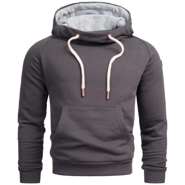 Alessandro Salvarini HerrenSweatshirt Kapuzen Pullover Hoodie Sweater Anthrazit - Gr. 2XL