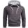Alessandro Salvarini HerrenSweatshirt Kapuzen Pullover Hoodie Sweater Anthrazit - Gr. 2XL