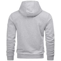 Alessandro Salvarini Herren Hoodie Pullover Sweater Pulli mit Kapuze Hellgrau - Gr. 2XL