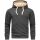 Alessandro Salvarini Herren Hoodie Langarm Sweatshirt Kapuzen Hoodie Dunkelgrau - Gr. 3XL