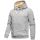 Alessandro Salvarini Herren Hoodie Langarm Sweatshirt Kapuzen Hoodie Hellgrau - Gr. 2XL