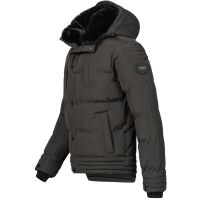 Alessandro Salvarini Herren Winterjacke O281 Dunkelgrau Größe XXL - Gr. 2XL