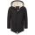 Alessandro Salvarini Herren Winterjacke langer Parka mit Teddyfell - Schwarz-Gr.S