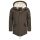 Alessandro Salvarini Herren Winterjacke langer Parka mit Teddyfell - Dunkelgrau-Gr.L